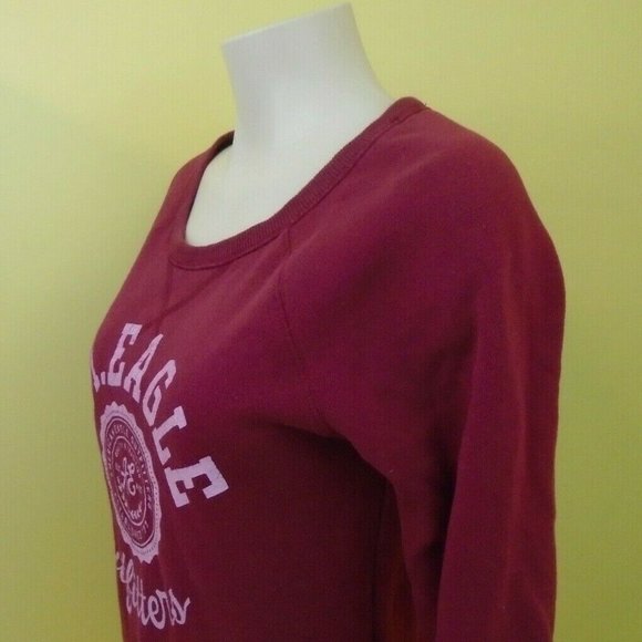 American Eagle Red Long Sleeve Scoop Neck Top - Picture 4 of 5
